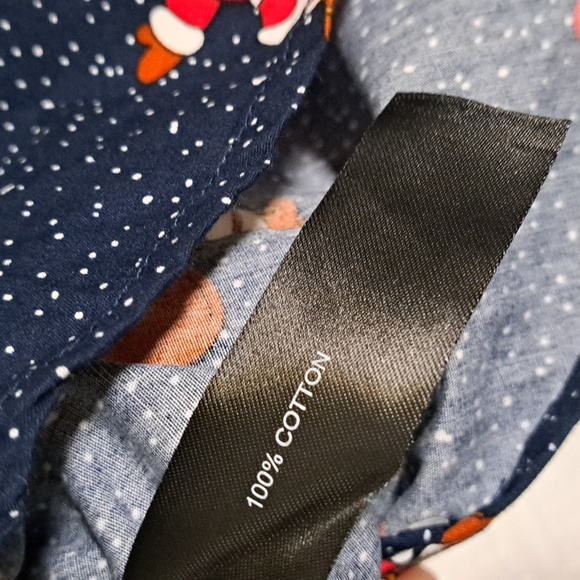 Denim and Flower 100% Cotton Short Sleeve Christmas Button Shirt - Picture 7 of 7